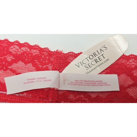 VICTORIA’S SECRET Soft Cotton blend Lace Low Rise Hip Hugger Panty Size S/P NWT - Picture 4 of 5